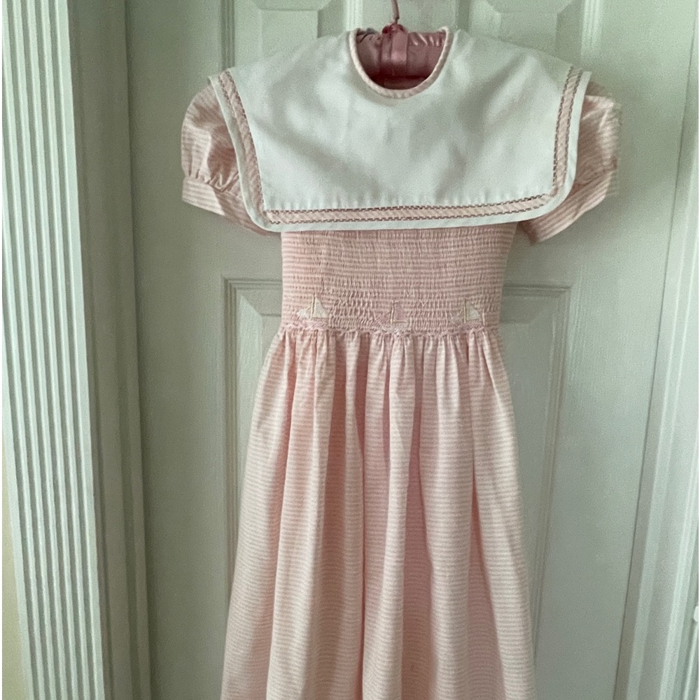 Girls smocked party dress